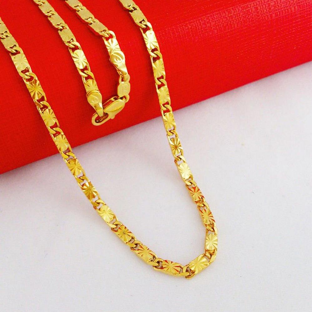 24k Yellow Gold Water Drop Super Shinny Chain -09