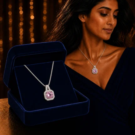 New Classic 0.2Ct Moissanite Stone Pendant Necklace