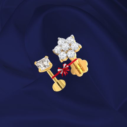 Diamond Cut Square Shape One Stone & Seven Stone Combo