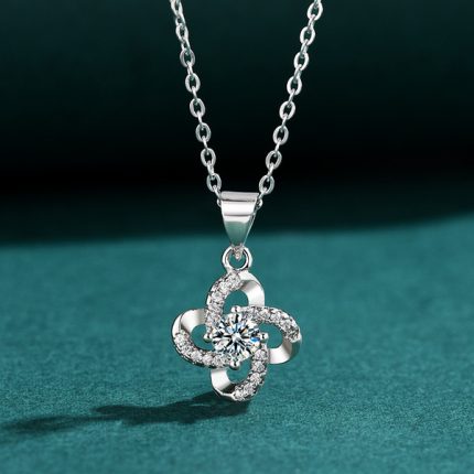 Diamond Cut Four-leaf Clover Pendant