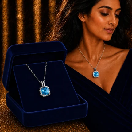 New Classic 0.2Ct Moissanite Stone Pendant Necklace