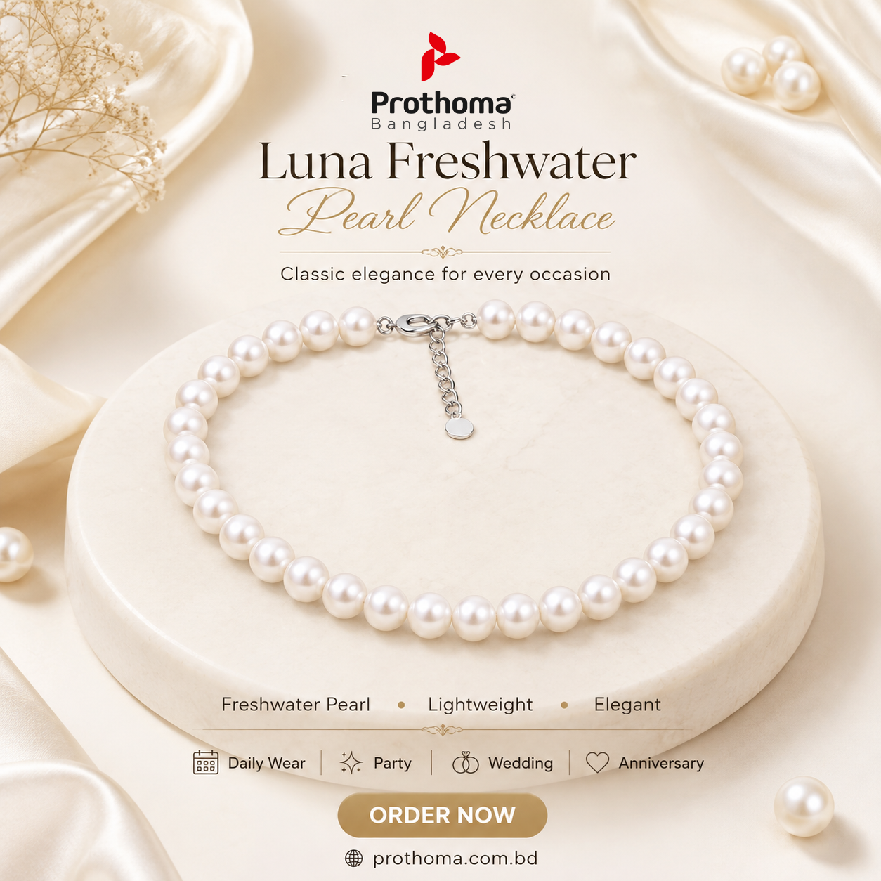 Luna Freshwater Pearl Necklace