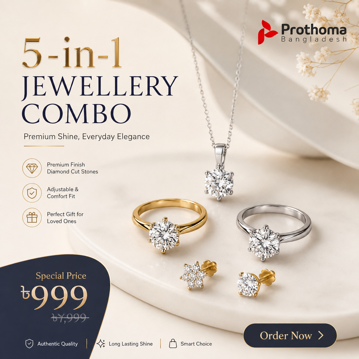 Luxury Diamond Cut Jewellery Mega Combo (5-in-1)